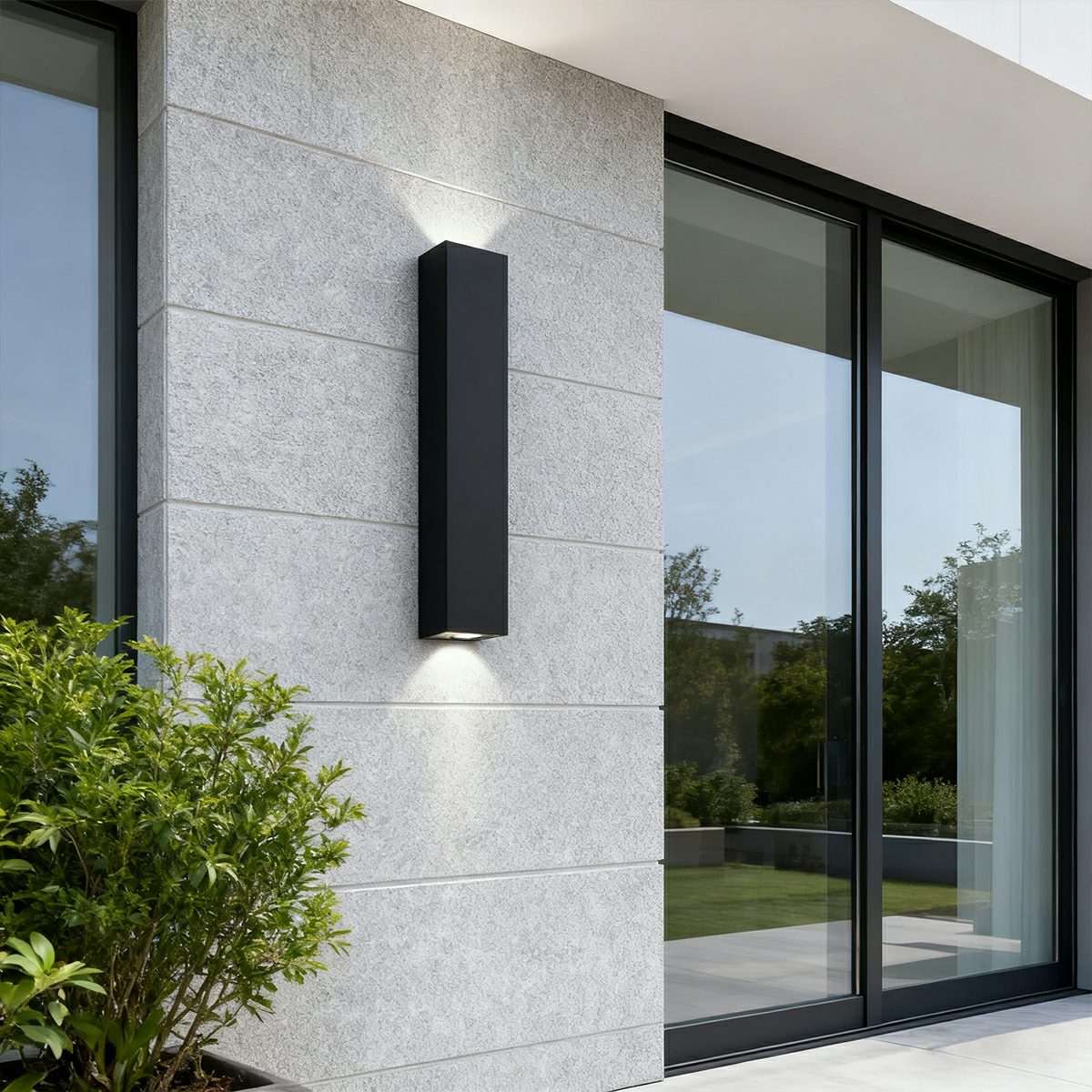 Dimmable Waterproof Outdoor Rectangular Up and Down Exterior Wall Lights