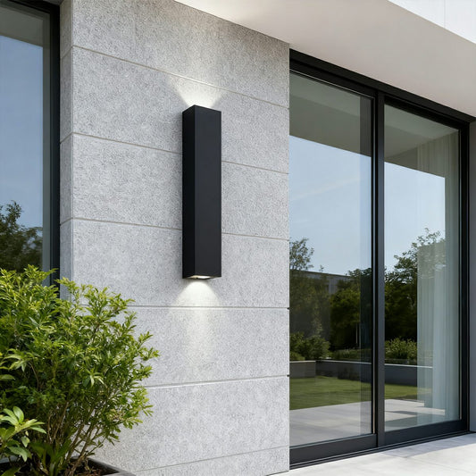 Dimmable Waterproof Outdoor Rectangular Up and Down Exterior Wall Lights