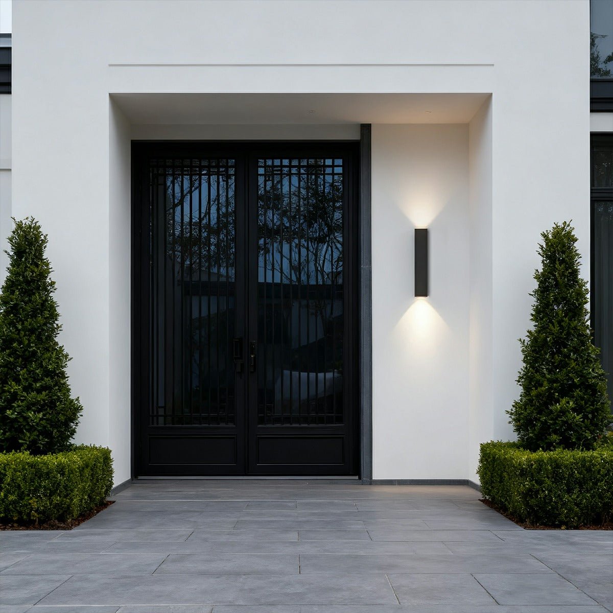 Dimmable Waterproof Outdoor Rectangular Up and Down Exterior Wall Lights