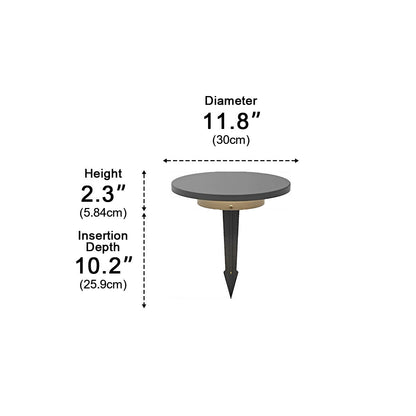 Modern Landscape Light - Gray Die-cast Aluminum and Glass Fixture with Base or Ground Insert Mount, Solar or Hardwired, for Courtyards