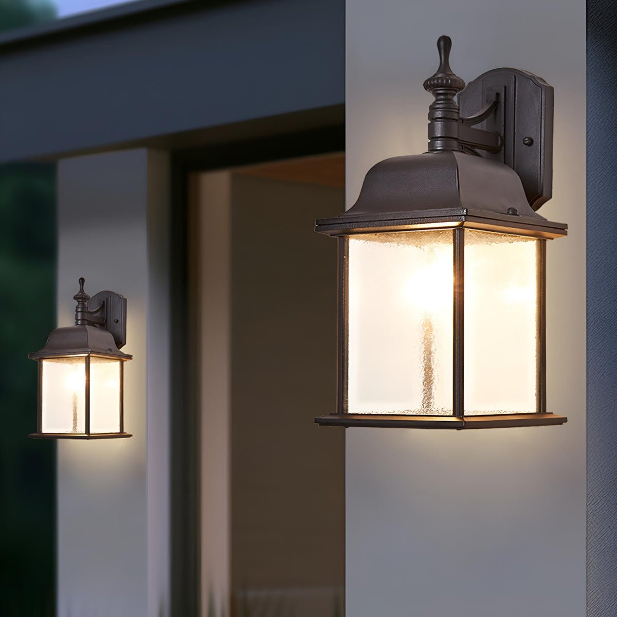 Waterproof Vintage Farmhouse Lantern Outdoor LED Porch Wall Lights