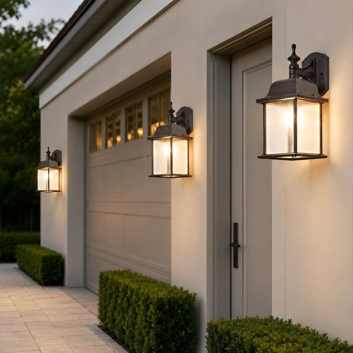 Waterproof Vintage Farmhouse Lantern Outdoor LED Porch Wall Lights