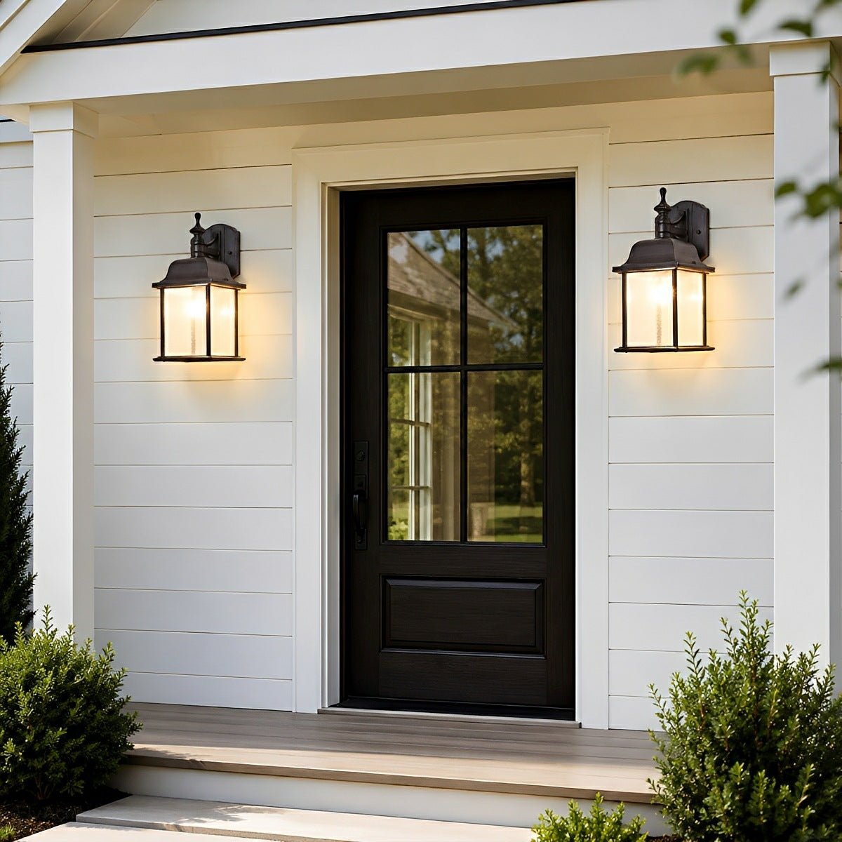 Waterproof Vintage Farmhouse Lantern Outdoor LED Porch Wall Lights