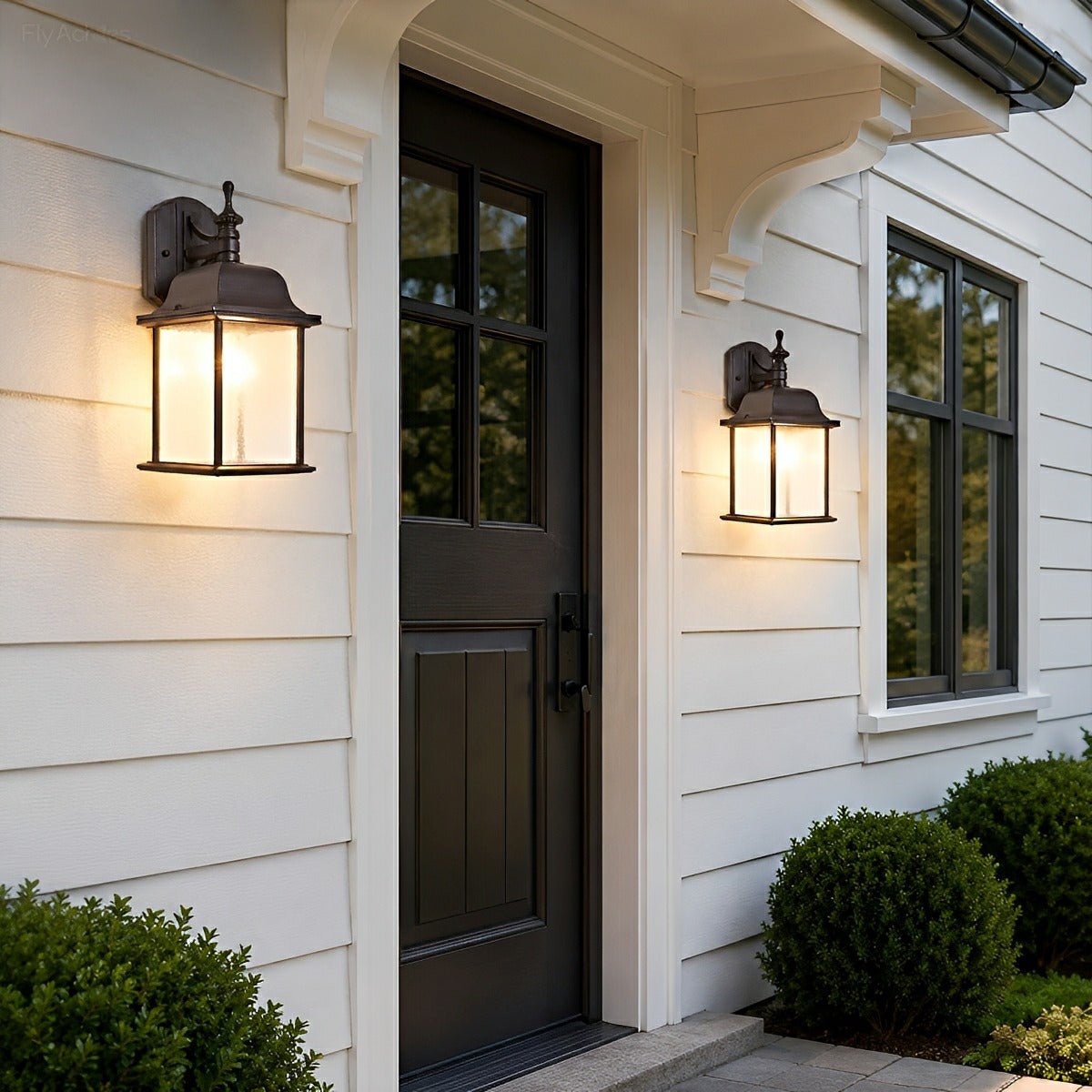 Waterproof Vintage Farmhouse Lantern Outdoor LED Porch Wall Lights