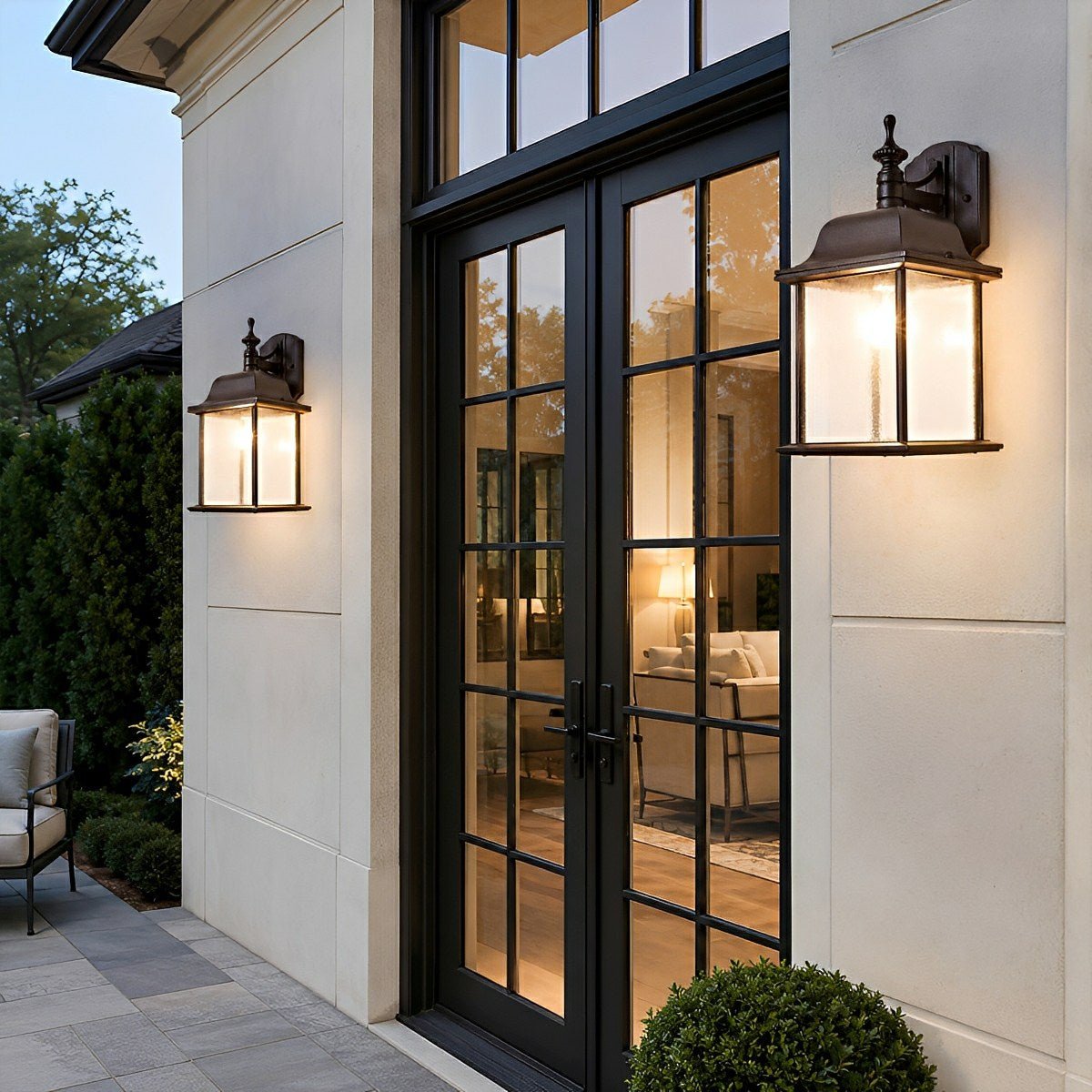 Waterproof Vintage Farmhouse Lantern Outdoor LED Porch Wall Lights