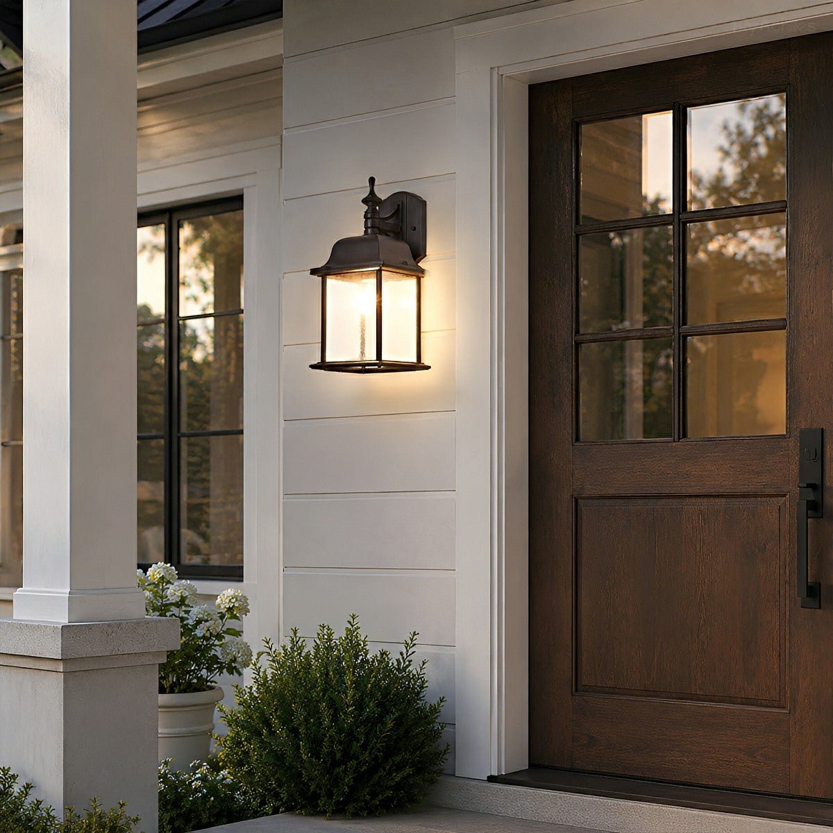 Waterproof Vintage Farmhouse Lantern Outdoor LED Porch Wall Lights