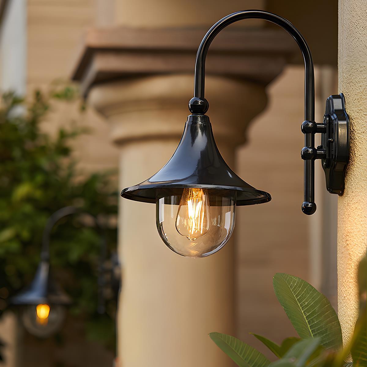 Waterproof Vintage Horn Shape Outdoor LED Wall Lights